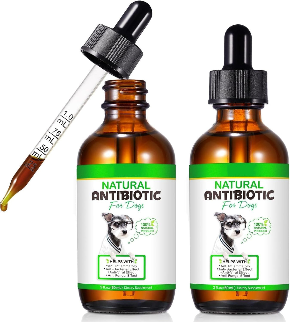 Dog Antibiotics, Natural Antibiotics for Dogs, Dog Multivitamin Herbal Supplements 60Ml