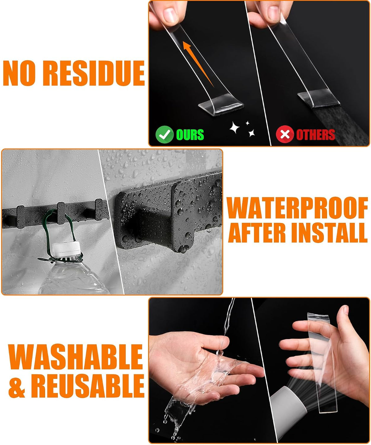 Double Sided Tape, 2 Rolls Heavy Duty Nano Mounting Tape, Removable