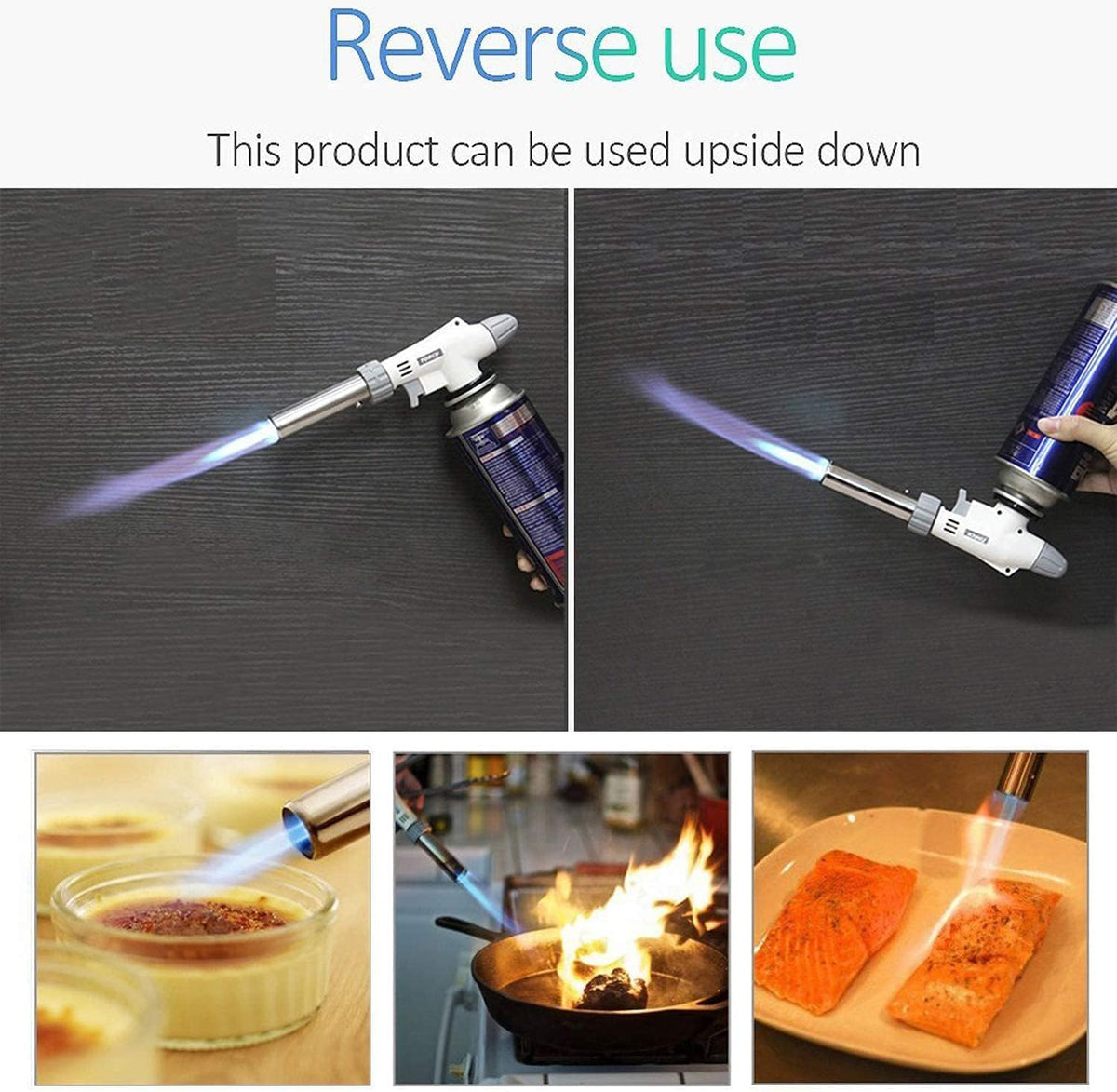 Butane Torch Blow Lighter Kitchen Culinary Torches Head