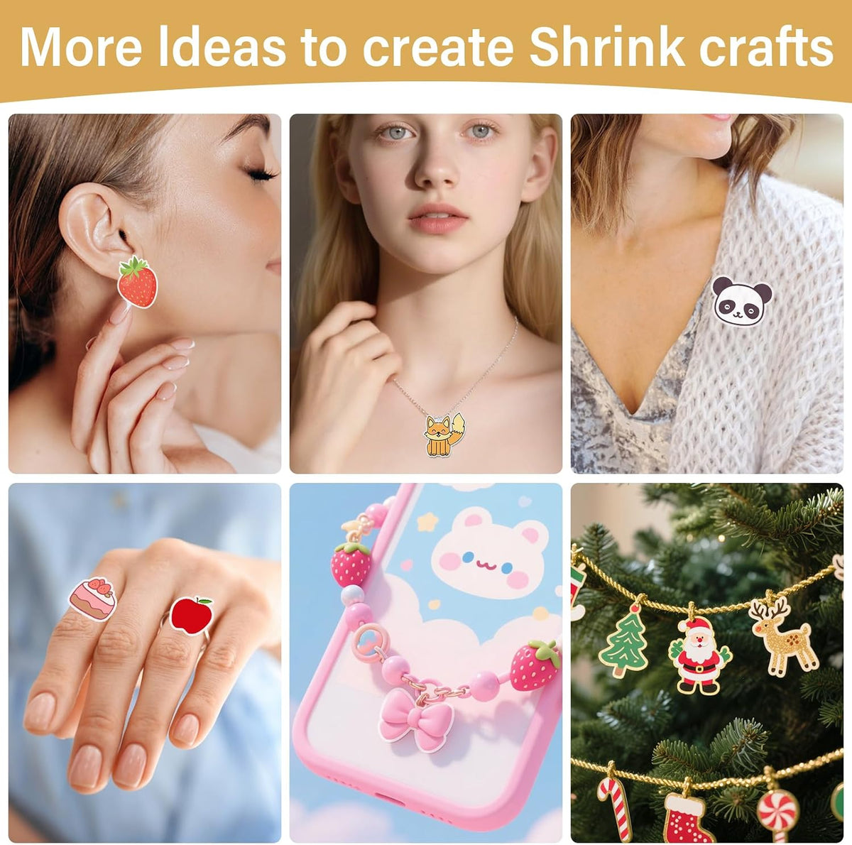 161 Pcs Shrink Paper Keychain Kit,30 Shrink Plastic Sheets for Kids