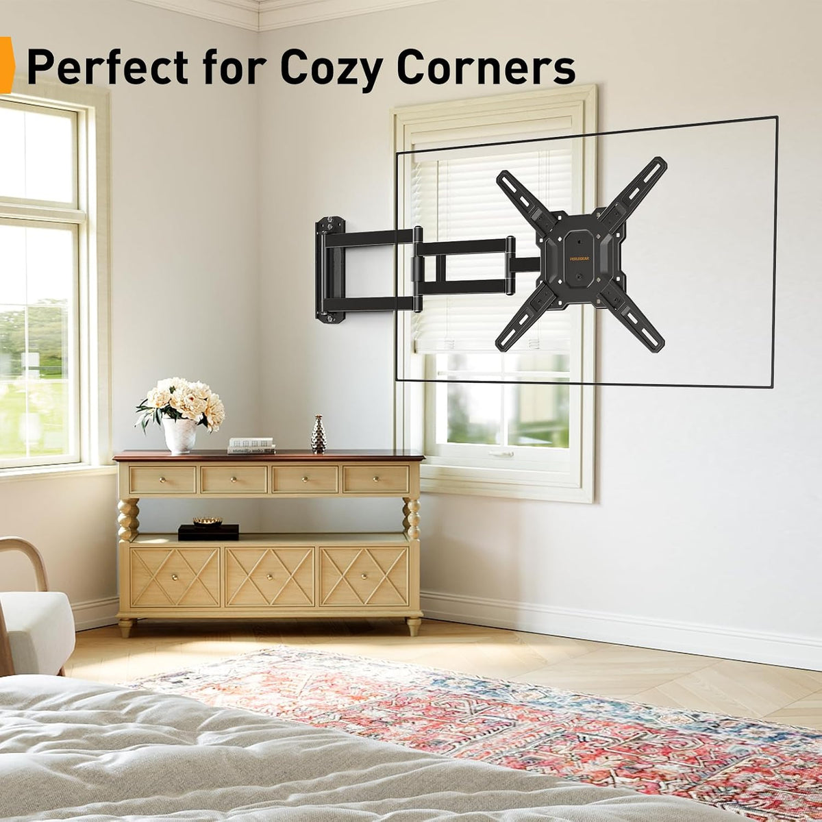 Long Arm TV Wall Mount for 32-65″ Tvs, 37.4” Long Extension