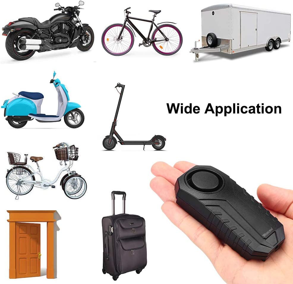113Db Bike Alarm Wireless Vibration Motion Sensor Waterproof Motorcycle Alarm with Remote