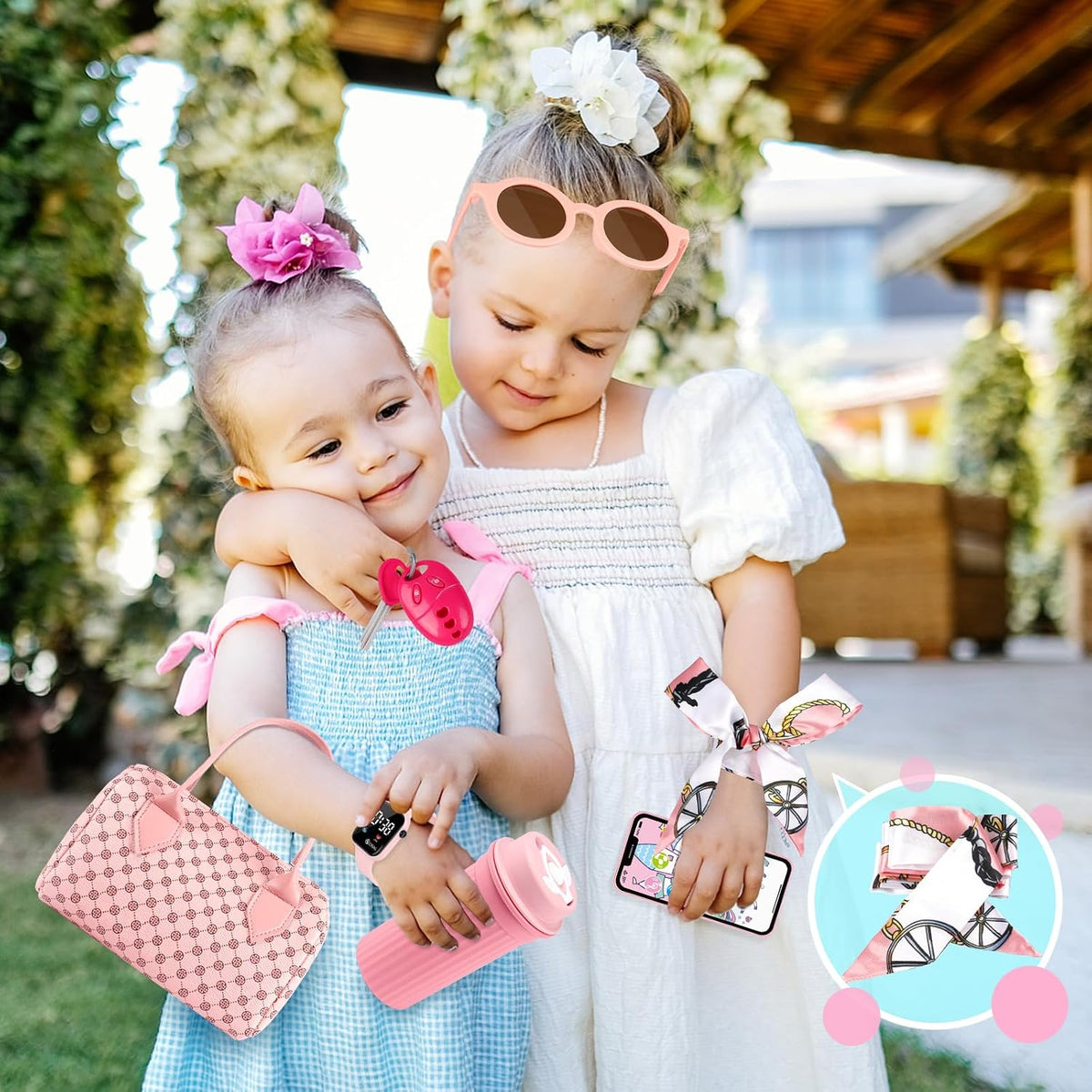 Play Purse with Watch, Phone, Pretend Play Toys for Girls Ages 3-8