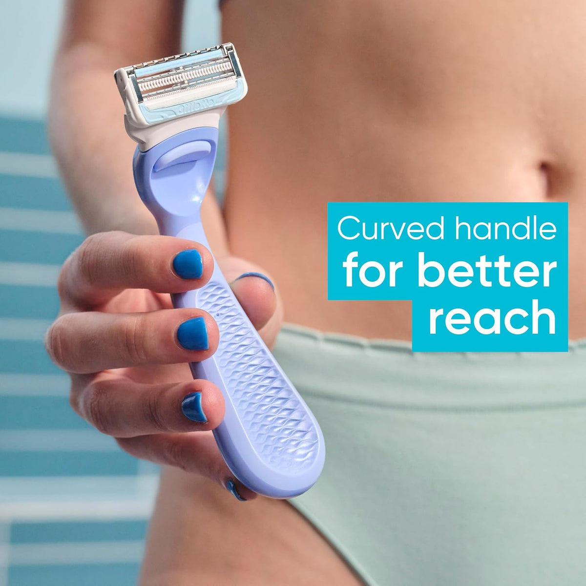 Intimate Grooming Women'S Razor for Pubic Hair and Skin, Bikini Razor, Handle + 3 Razor Refills