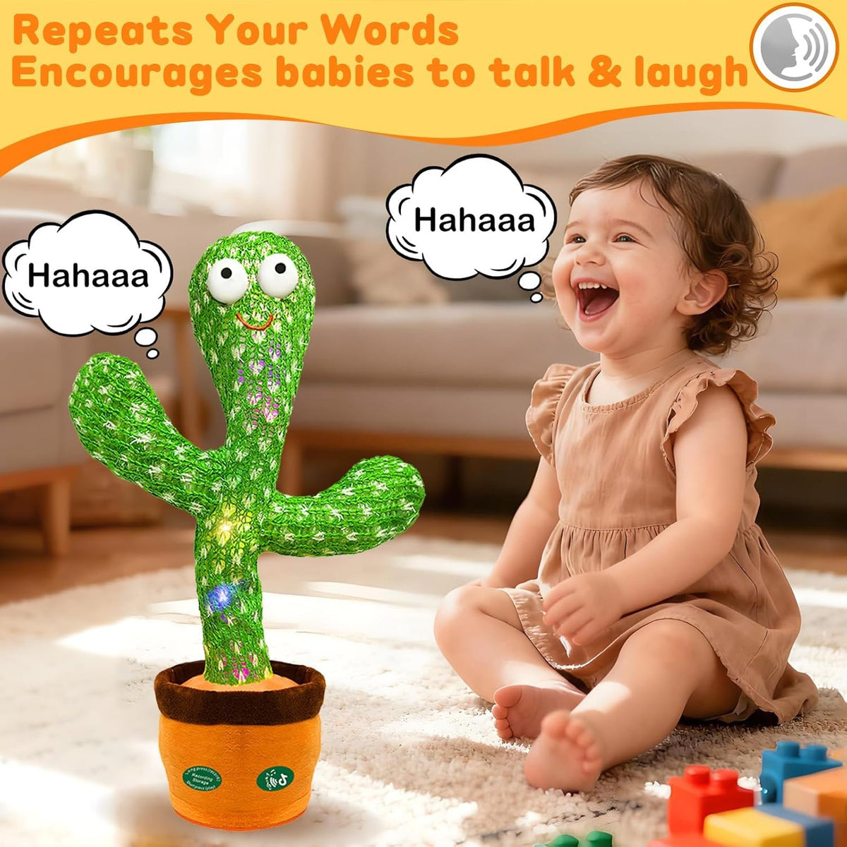 Interactive Dancing Talking Cactus Toy, Repeat What You Say
