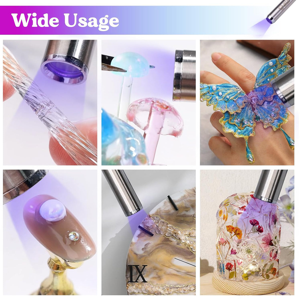 UV Resin Kit with Light, Bonding&Curing in Seconds, 30G