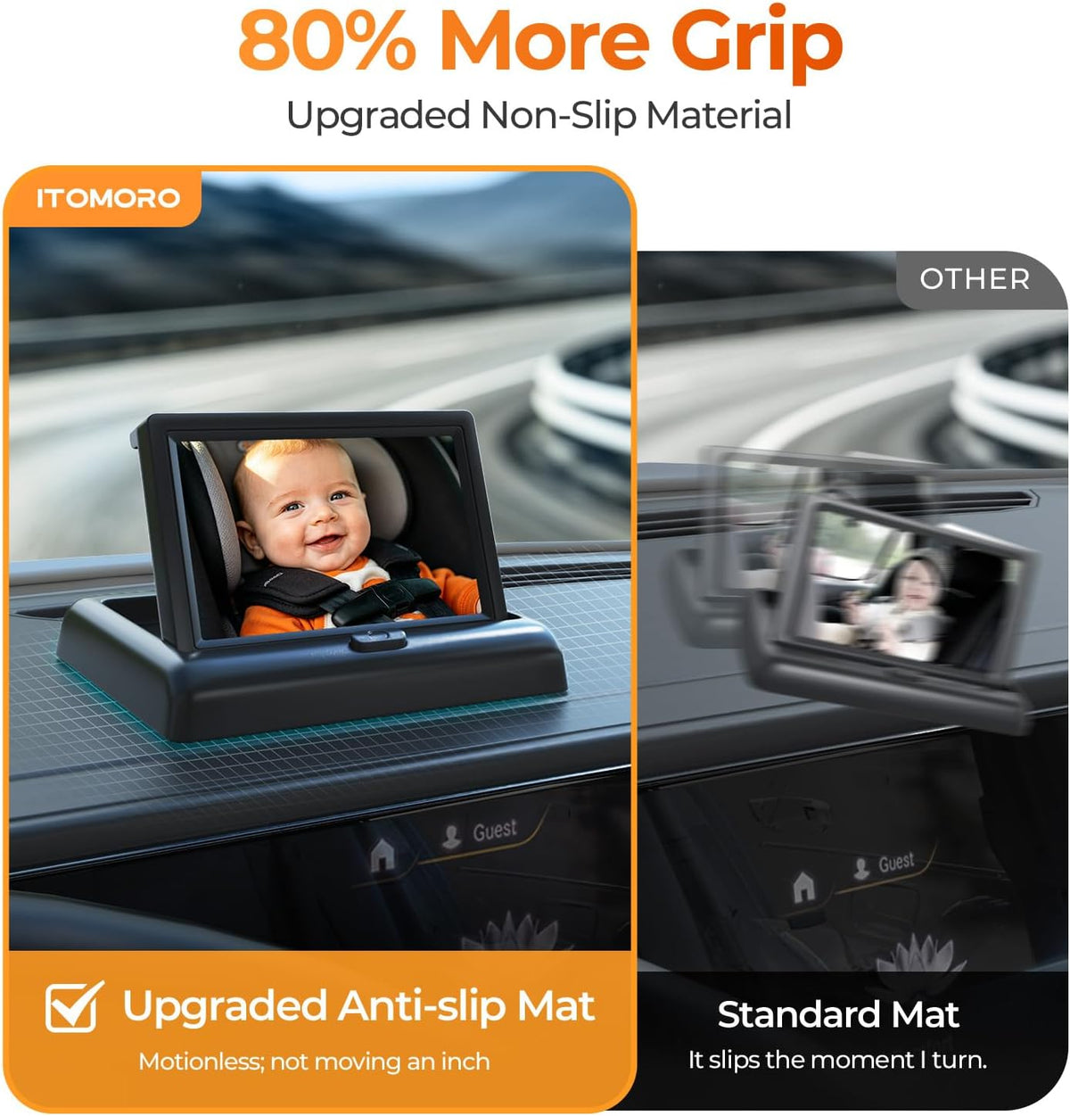 Baby Car Camera, Easy Install, 1080P Clear View, Reliable Design