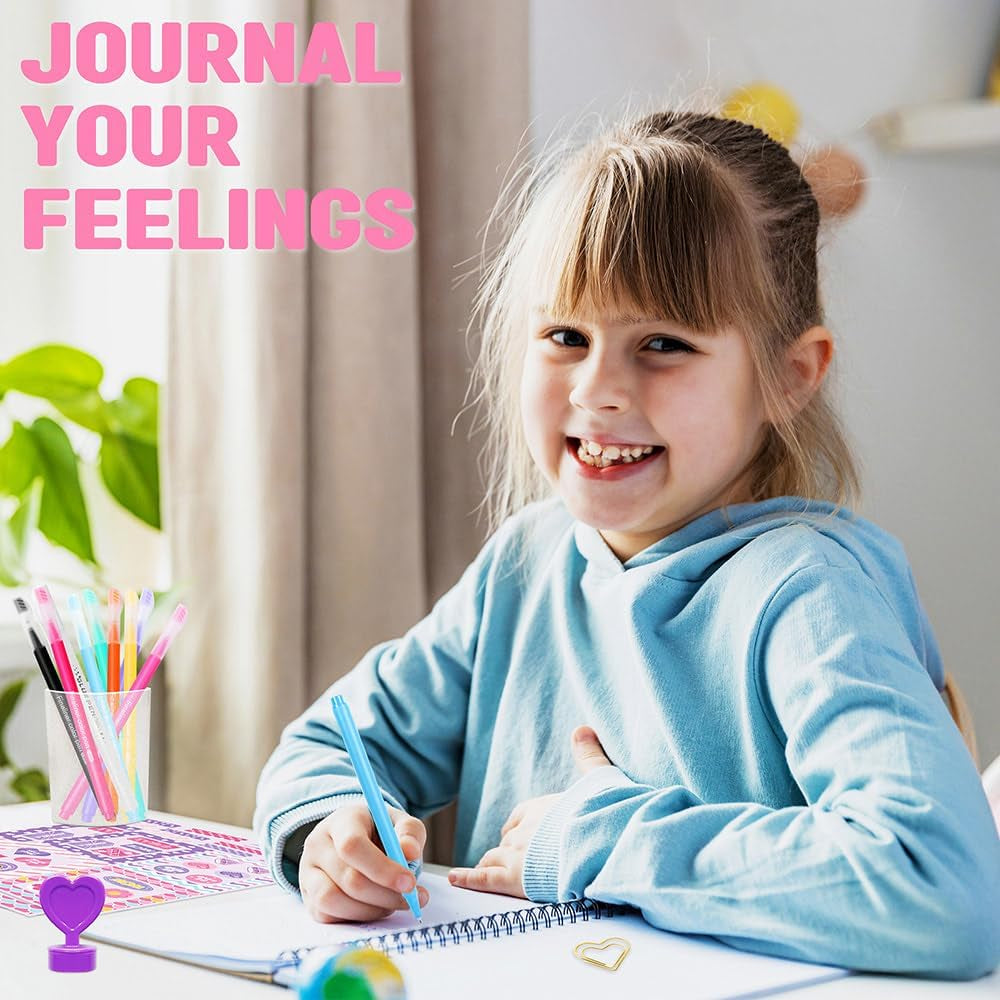 Dly Journal Kit for Girls Scrapbook Gifts for 8-12 Year Old Girl
