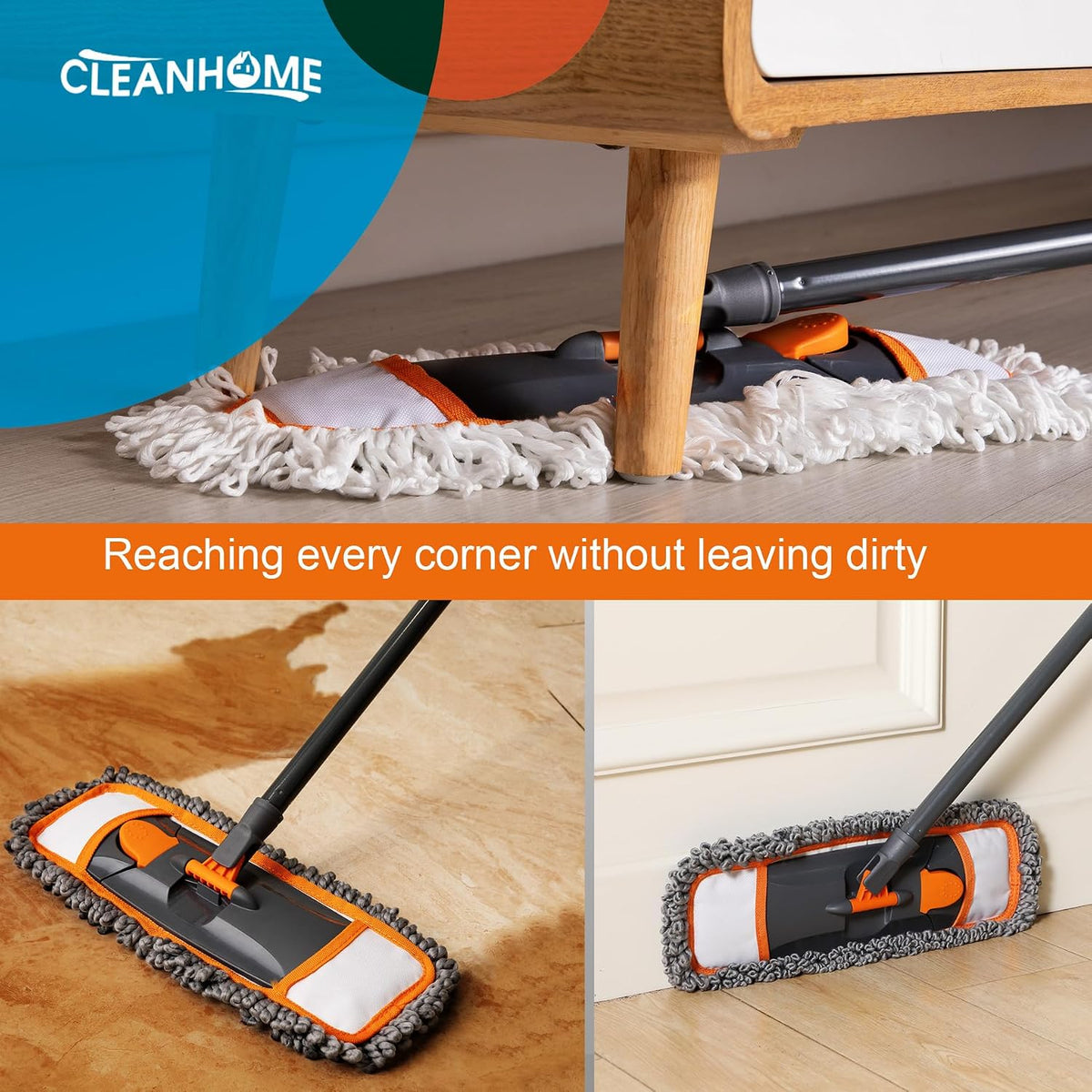 Mops for Floor Cleaning for Hardwood, Marble, Tile Floor Mopping