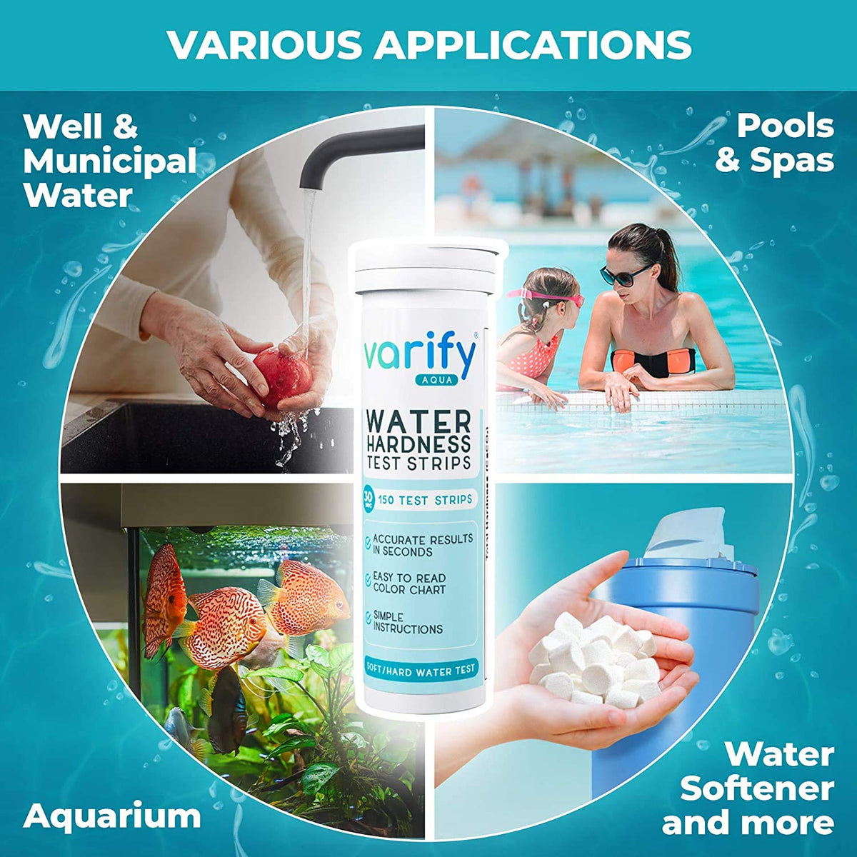 Water Hardness Test Kit - Hard Water Test Strips for Well & Home