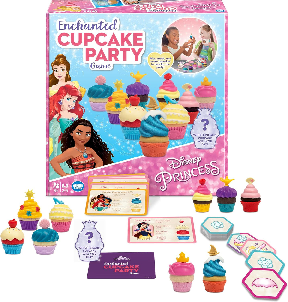 Disney Princess Enchanted Cupcake Party Game - Exciting Matching Game | Fun for Kids & Adults | Ideal for Disney Princesses Enthusiasts | Two Game Modes | Gaming Experience