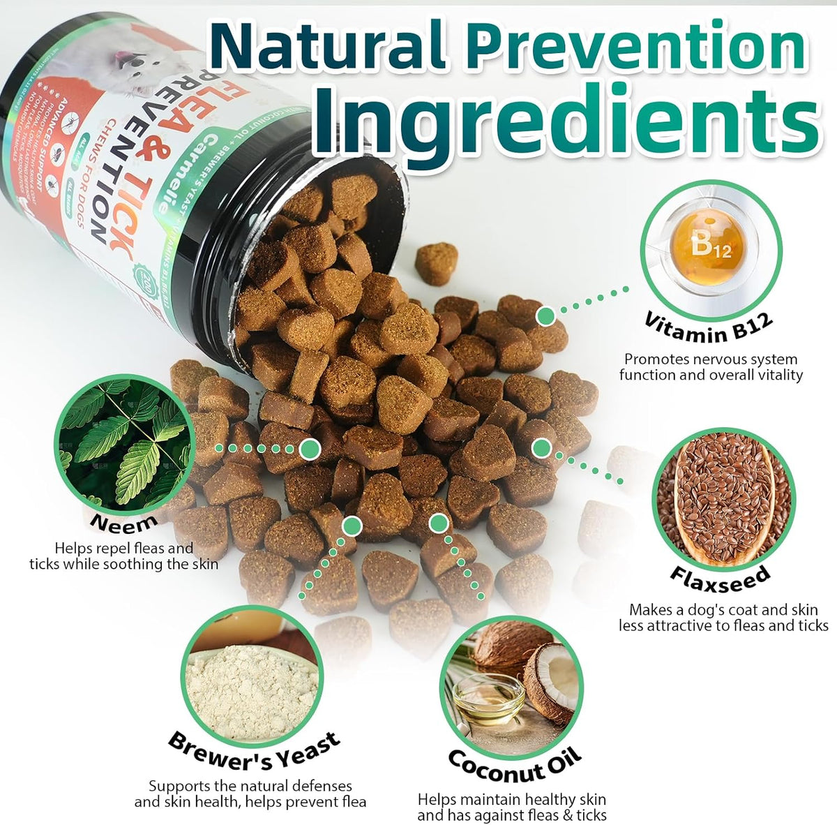 Flea and Tick Prevention for Dogs Chewables, 200 Soft Chews