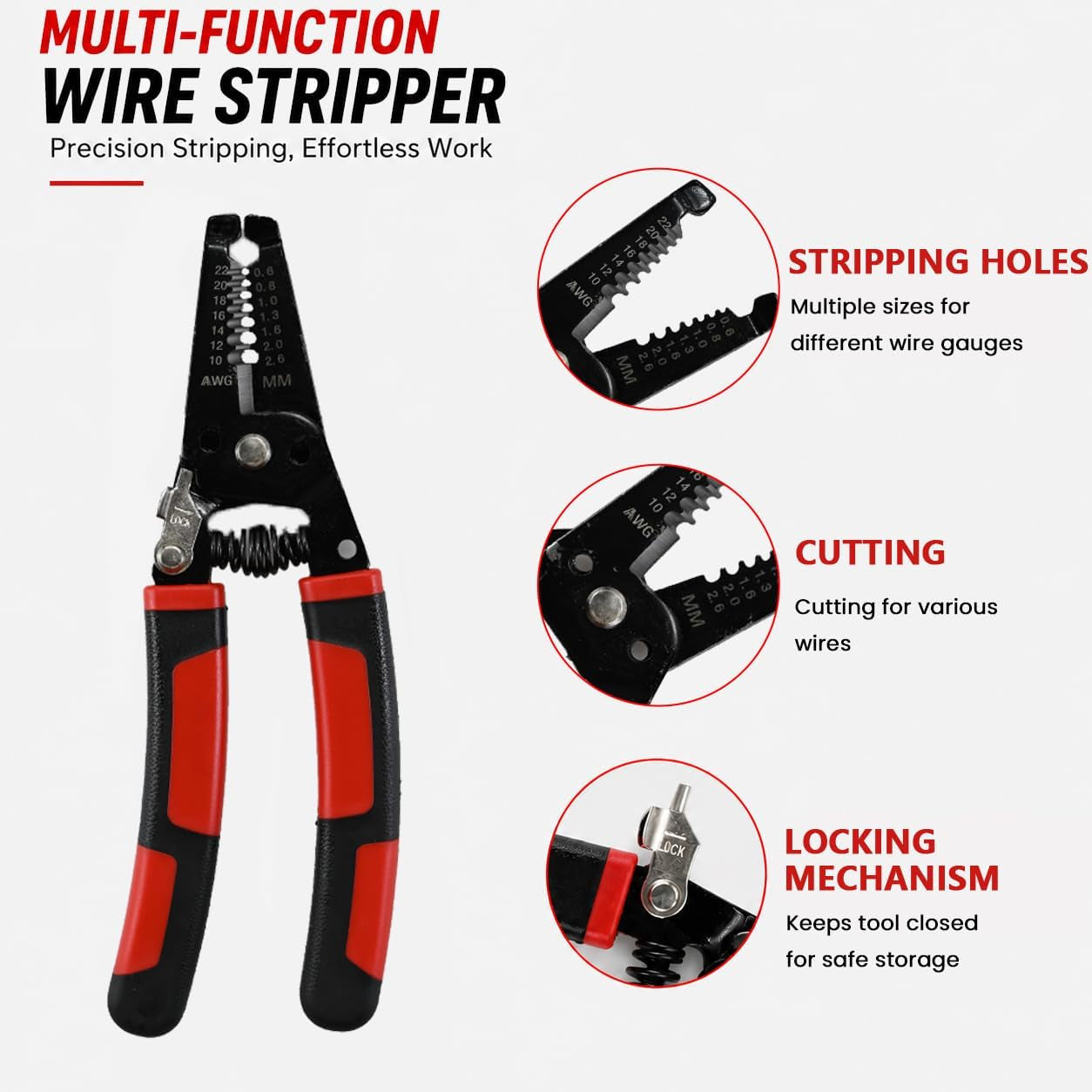Solar Wire Crimper Tool Kit 14-10 AWG with 12 PCS MC4 Connectors