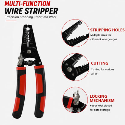 Solar Wire Crimper Tool Kit 14-10 AWG with 12 PCS MC4 Connectors