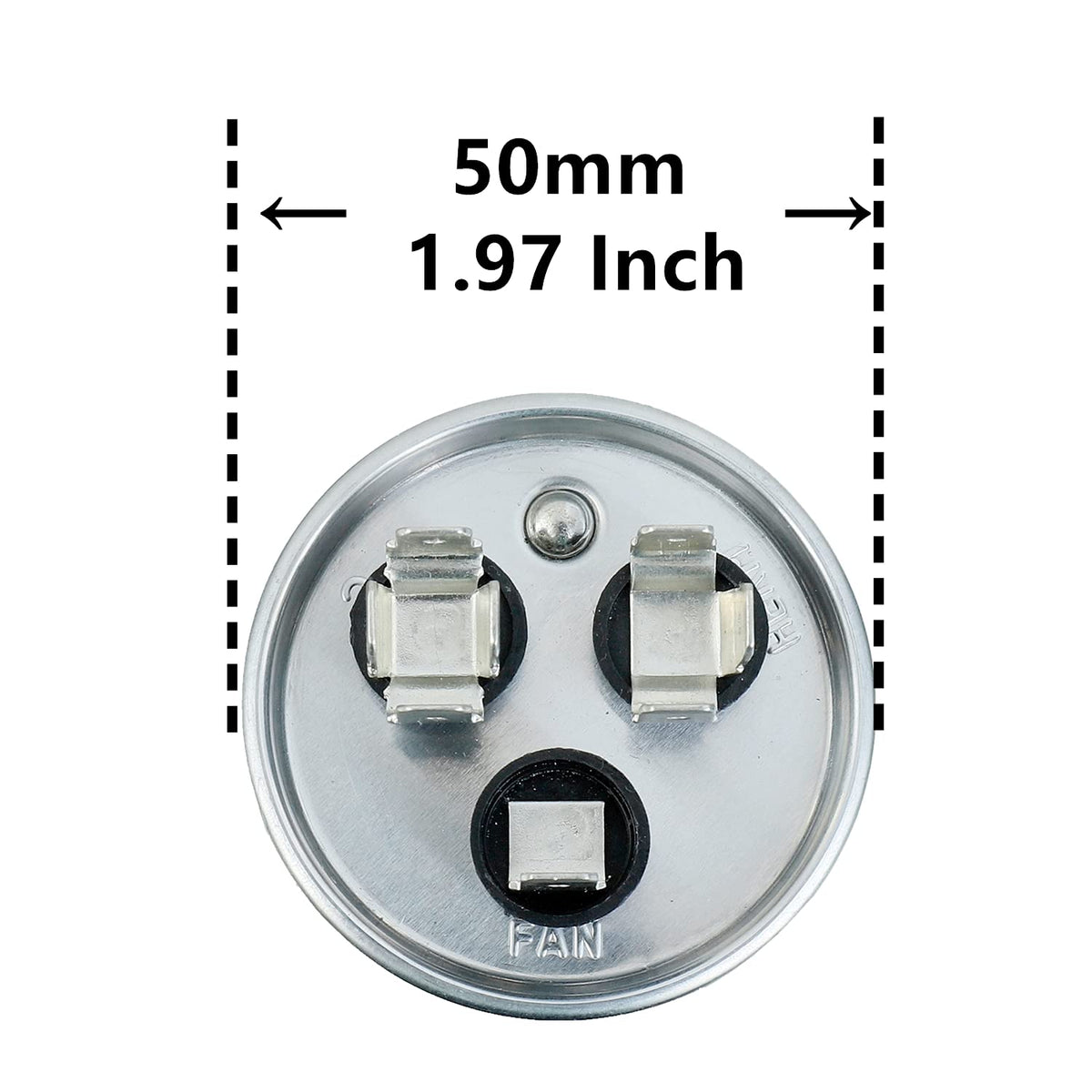 45+5Uf 45/5MFD ±6% 370V CBB65 Dual Run Circular Start Capacitor for AC Motor Run or Fan Start or Condenser Straight