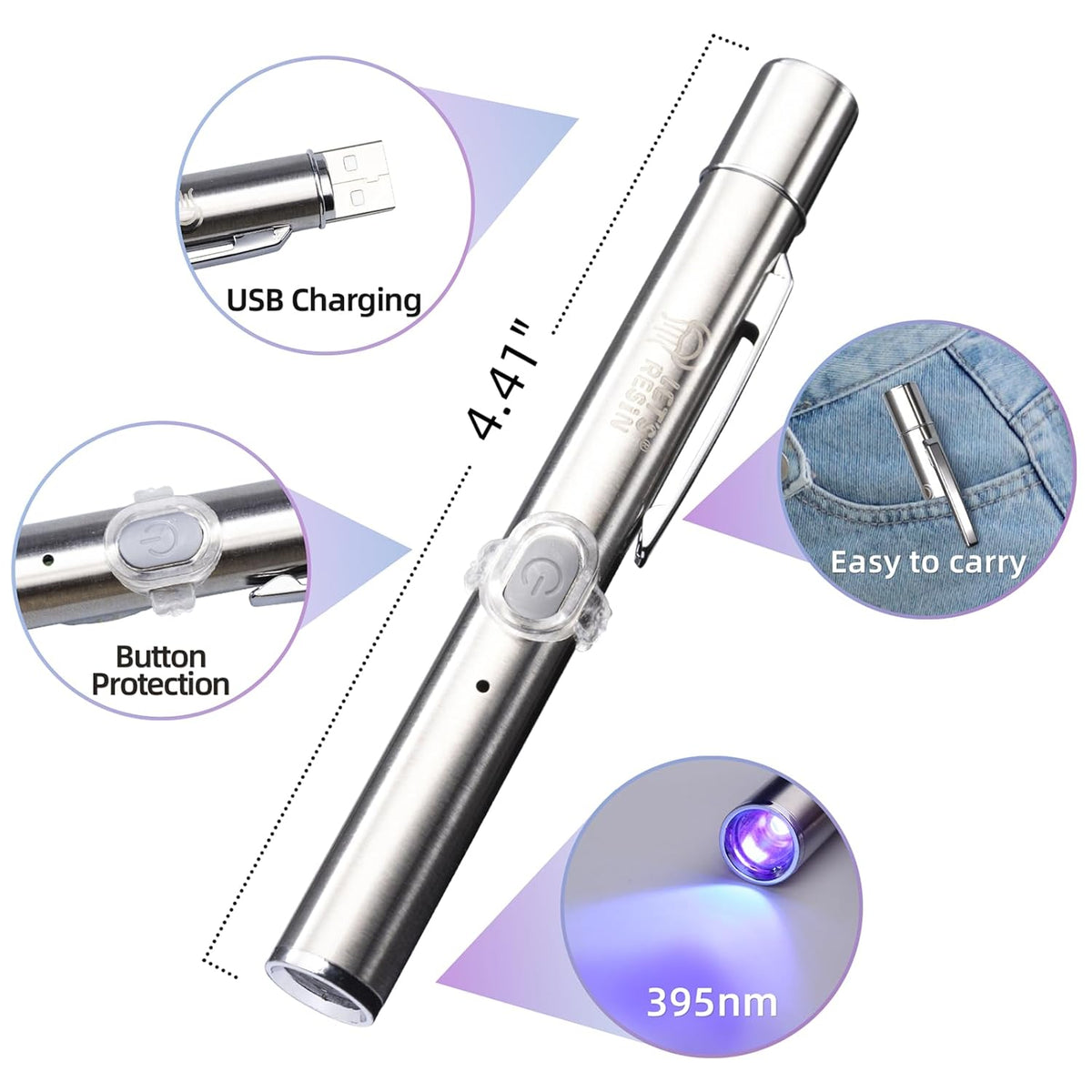 UV Resin Kit with Light, Bonding&Curing in Seconds, 30G
