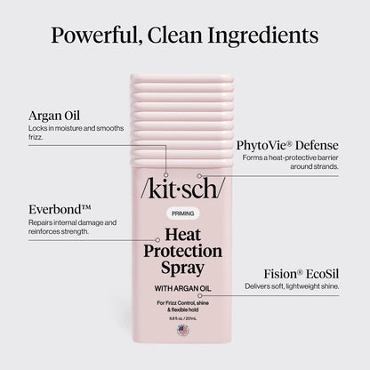 Heat Protection Spray for Hair - with Argan Oil 6.8Oz