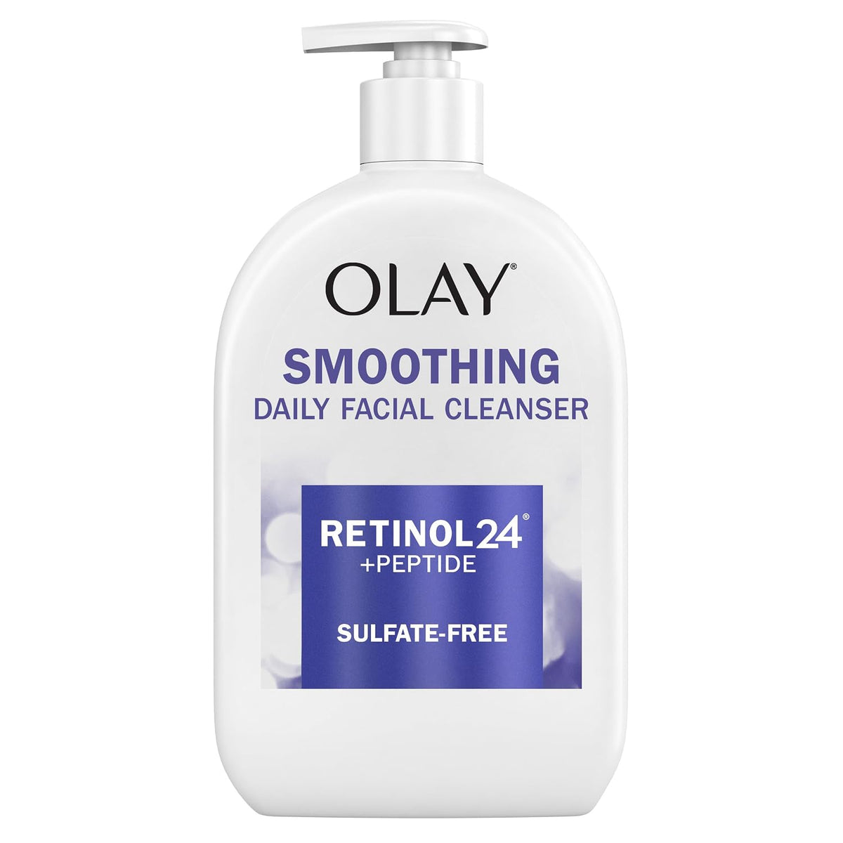Face Wash Daily Facial Cleanser with Retinol, Peptides and Glycerin, Smoothing and Hydrating anti Aging Face Wash, Sulfate Free Cream Cleanser for Mature Skin, Daily Use, 16 Oz