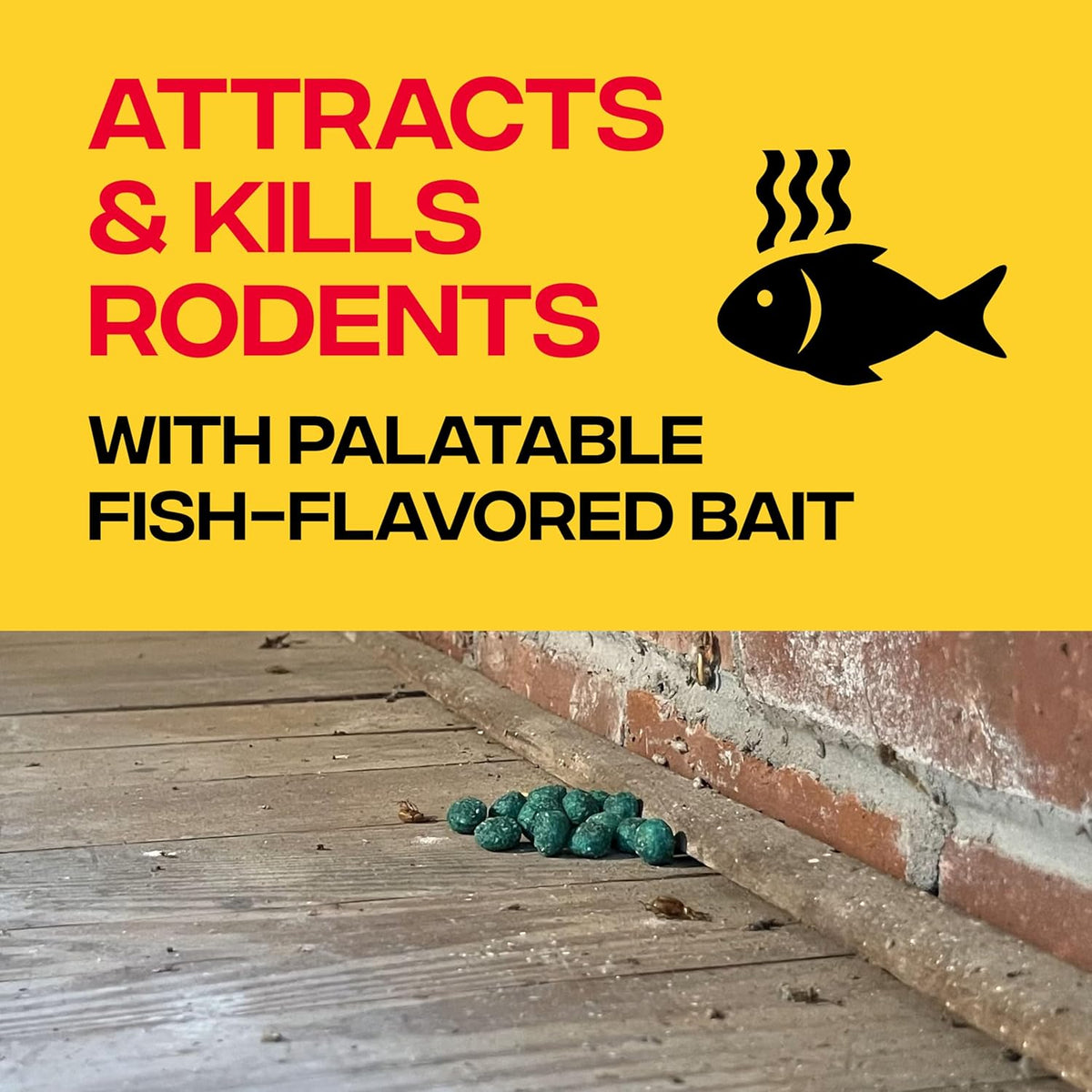 Rodent Killer, 4 Lb Fish-Flavored Bait Balls, Mouse Poisoning Bait