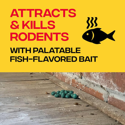Rodent Killer, 4 Lb Fish-Flavored Bait Balls, Mouse Poisoning Bait