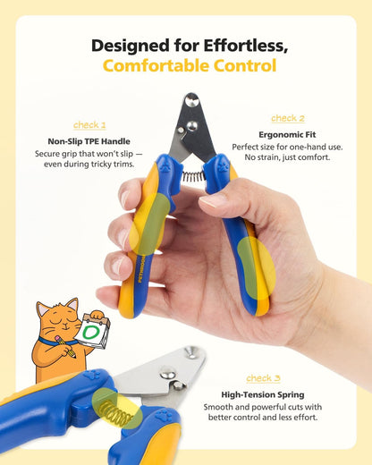 Cat Nail Clipper Trimmer for Indoor Cats, 2Mm Circular Cut Hole