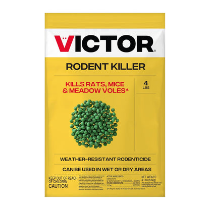 Rodent Killer, 4 Lb Fish-Flavored Bait Balls, Mouse Poisoning Bait