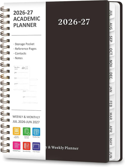 Planner 2026-2027, Weekly and Monthly Calendar Planner, JUL 2026 - JUN 2027
