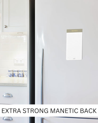 Beautiful Magnetic Notepads for Fridge - Set of 4 Modern Note Pads