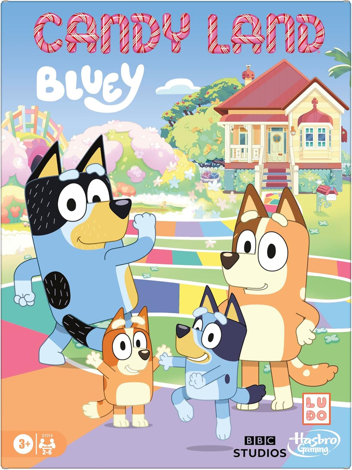Candy Land Bluey Edition Board Game | Ages 3 and up | 2-6 Players | Play as Dad, Mum, Bluey, Bingo, Muffin, or Socks | Preschool Games | Kids Gifts (Amazon Exclusive)