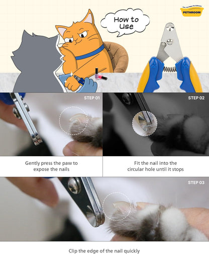 Cat Nail Clipper Trimmer for Indoor Cats, 2Mm Circular Cut Hole