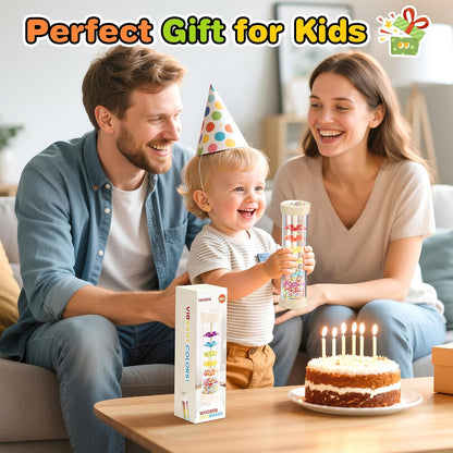 Rain Stick, Montessori Baby Toys for 6-12 Months 1 Year Old, Wooden Rainmaker Baby Rattle Sensory Toys, 7.7” Musical Developmental Toy - Infant Newborn Toddler Toys Gifts for Easter Basket Stuffers