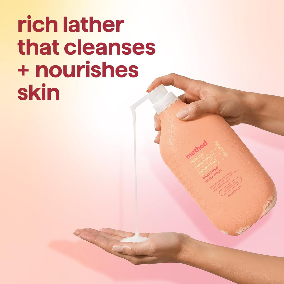 Body Wash, Island Mist-Leaves Skin Feeling Soft & Moisturized, Made without Parabens, Notes of Hibiscus, Mango Nectar & Passion Fruit, 28 Fl Oz