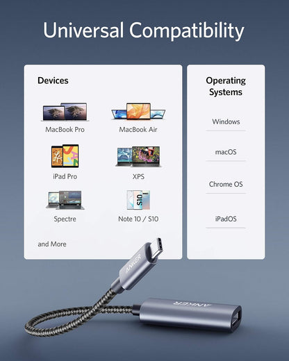 USB-C to Displayport Adapter, Mirror or Extend up to 4K@60Hz Adapter