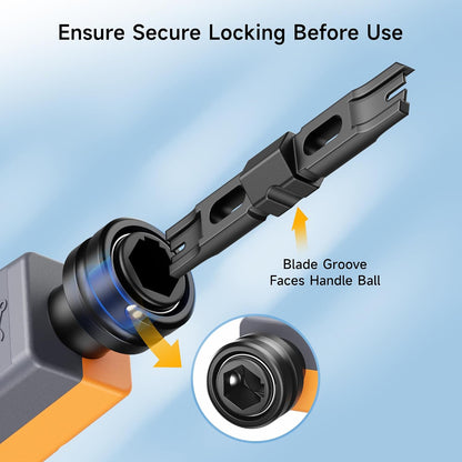 Punch down Tool with 110 Blade for Cat 8/7/6A/6/5E Network