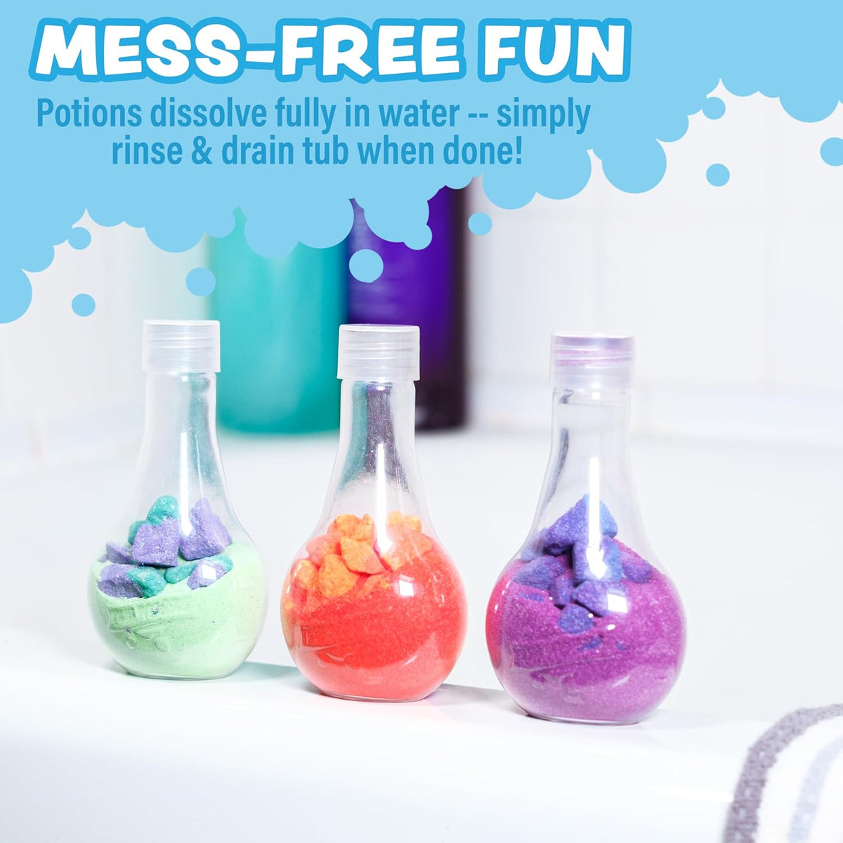 ® Kids Bath Bomb Potion™ Bath Toy, Variety 6 Pack | Nontoxic | Fizzes, Foams & Bubbles with an Eruption of Color | Interactive Bath Bombs | Fun Science Toddler Bath Toys
