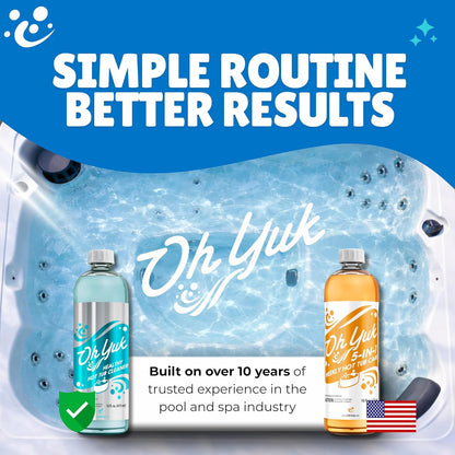 Healthy Hot Tub Cleaner, Hot Tub Cleaner for Indoor and Outdoor Hot Tubs and Spas - 16 Ounces