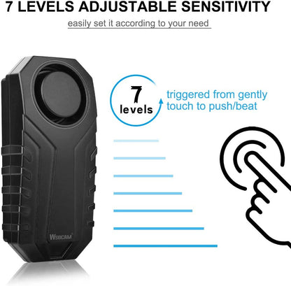 113Db Bike Alarm Wireless Vibration Motion Sensor Waterproof Motorcycle Alarm with Remote