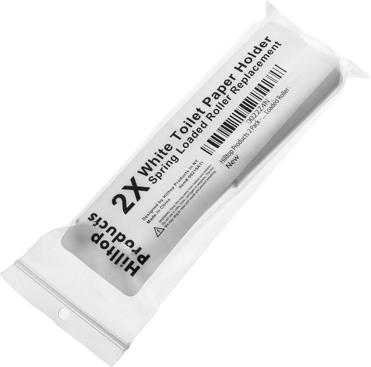 2 Pack White Toilet Paper Holder Spring Loaded Roller Replacement Rod