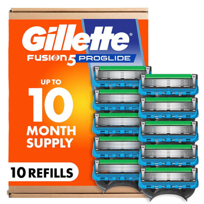 Fusion5 Proglide Men'S 5-Blade Razor Blade Refills with Precision Trimmer, 10 Count
