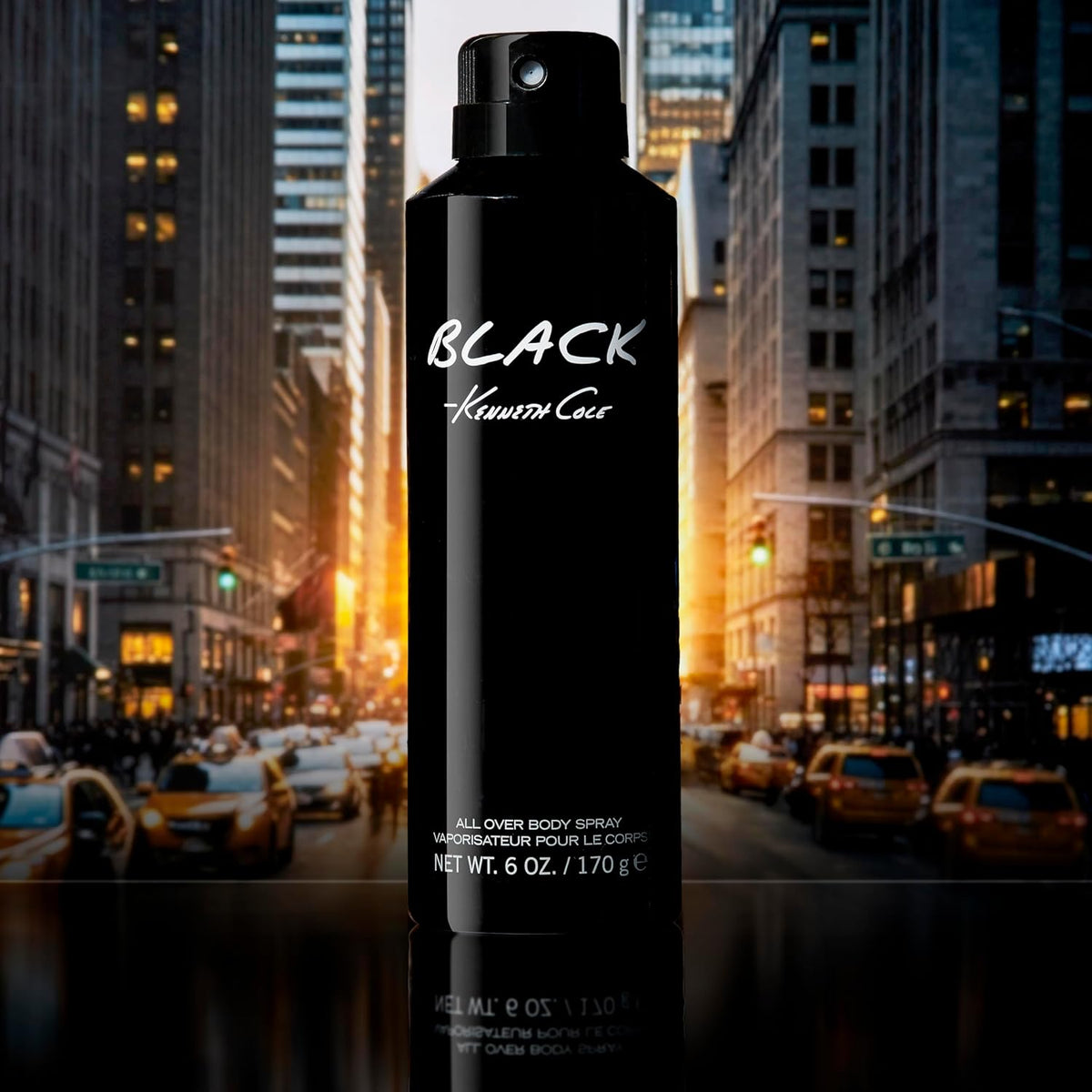 Kenneth Cole Black All over Body Spray for Men, 6.0 Fl. Oz