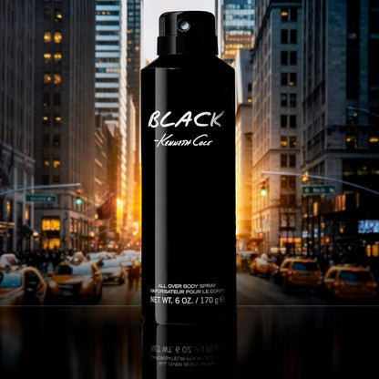 Kenneth Cole Black All over Body Spray for Men, 6.0 Fl. Oz