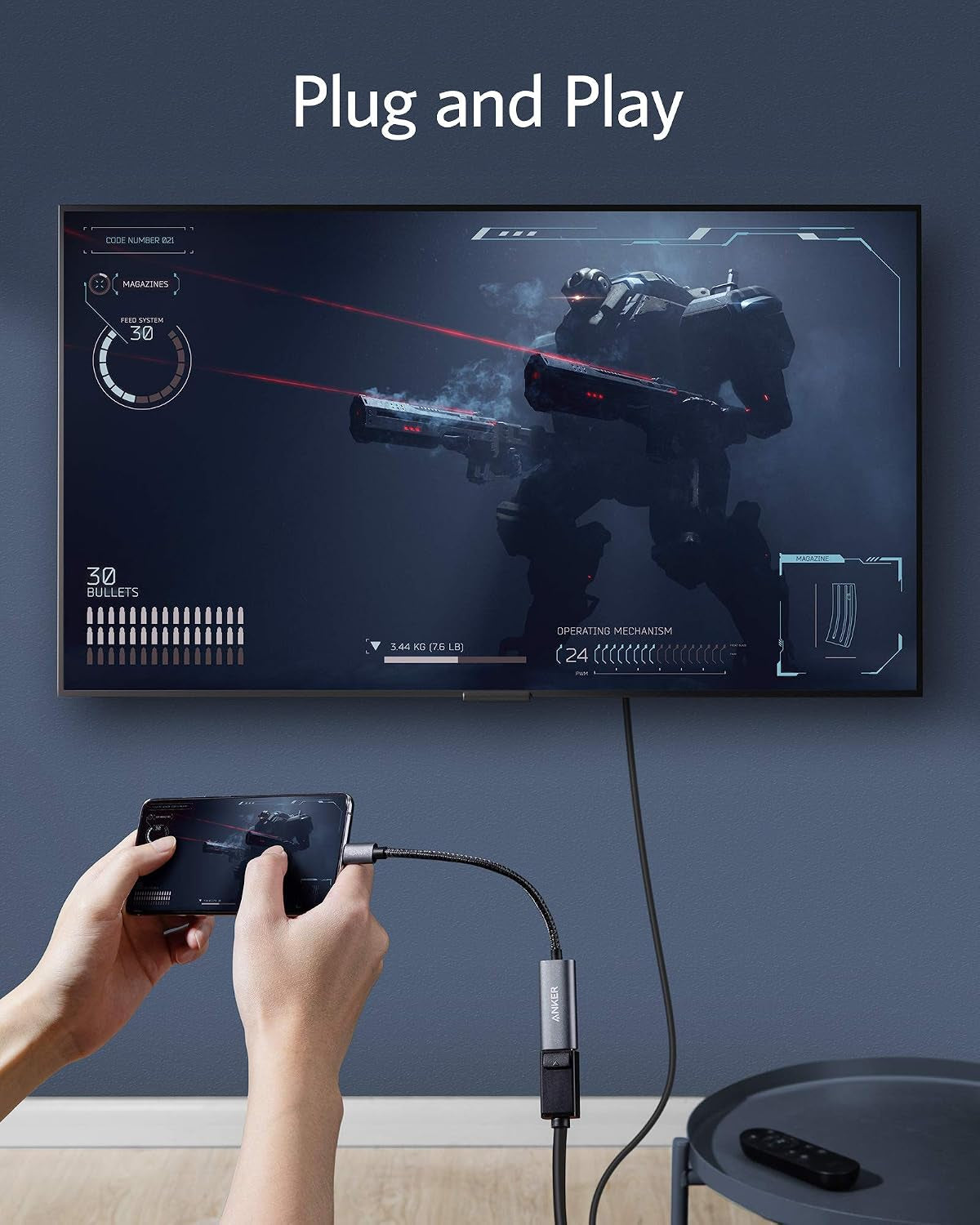 USB-C to Displayport Adapter, Mirror or Extend up to 4K@60Hz Adapter