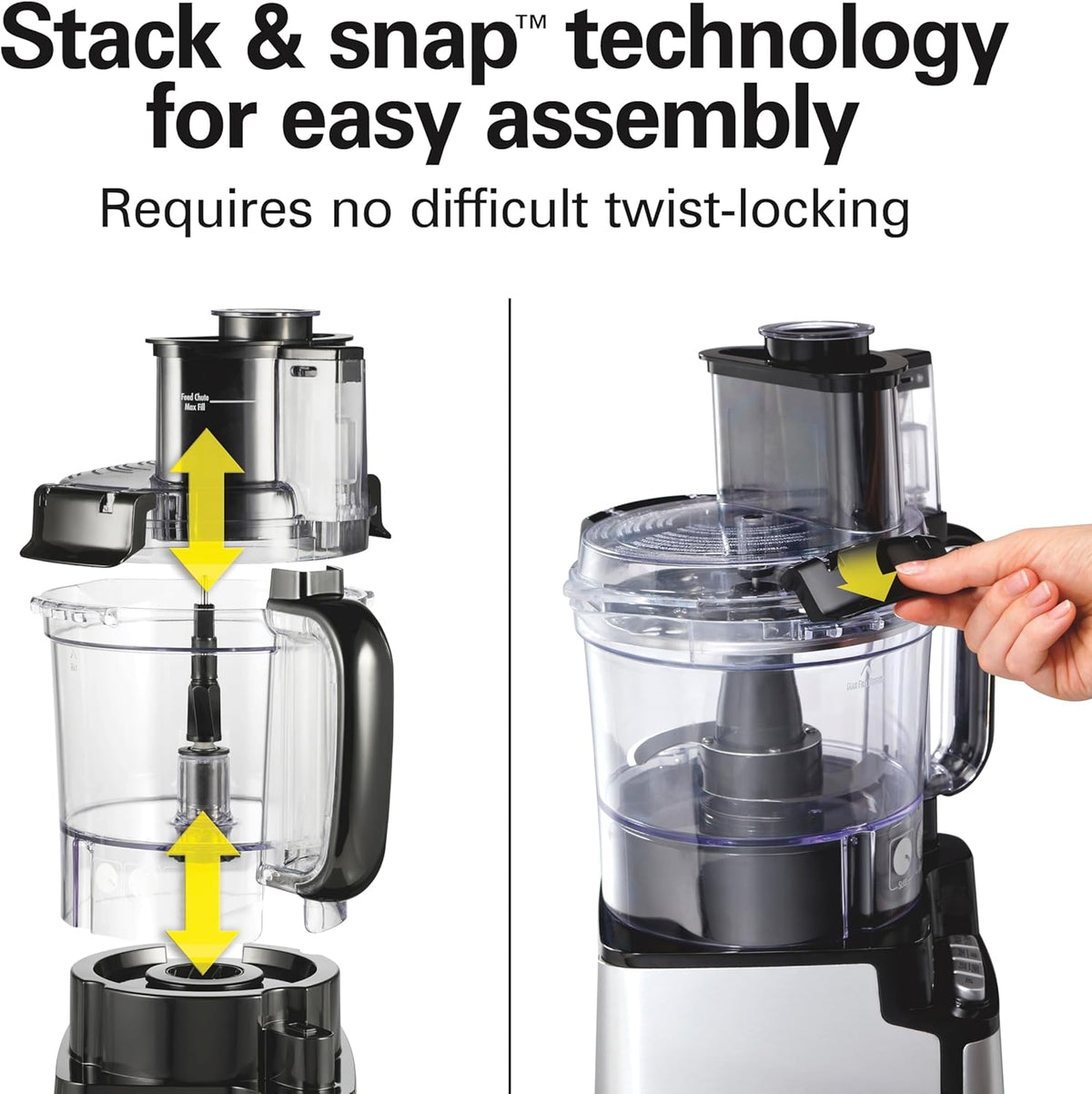 12 Cup Stack & Snap Food Processor and Vegetable Chopper