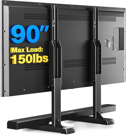 Table Top TV Stand with Height Adjustable TV Legs for 37-90 Inch Tvs