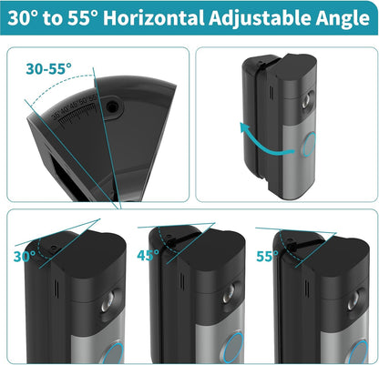 All-New Ring/Blink Doorbell Angle Mount, 30-55° Left/Right Corner Mount Kit