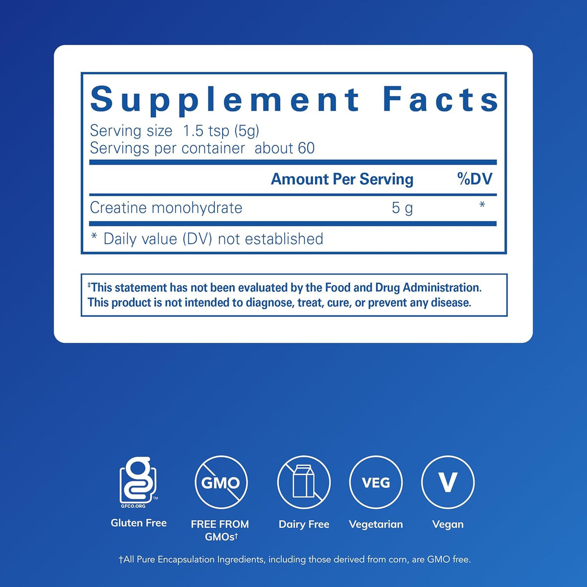 Creatine Supplement, 315 G (60 Servings)