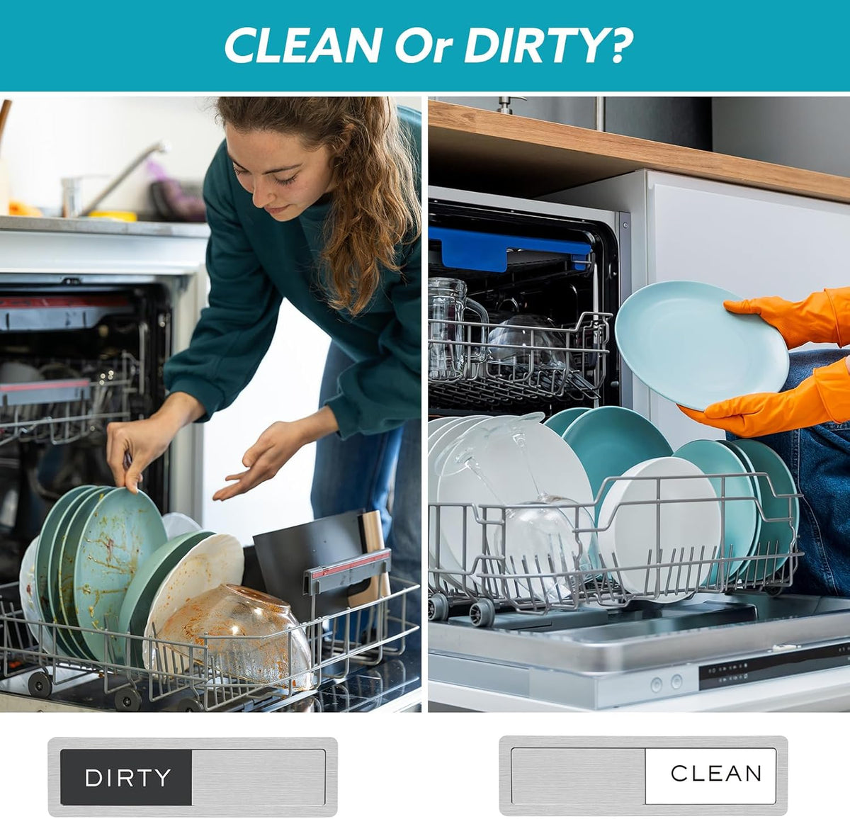 Clean Dirty Magnet for Dishwasher, Dishwasher Clean Dirty Sign