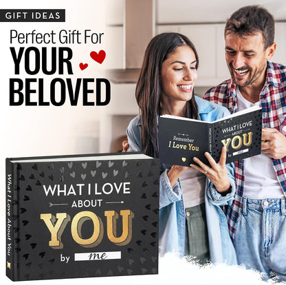 What I Love about You Book - Valentines Day Gifts for Him, Her - Fill-In-The-Blank Book for Men, Boyfriend, Husband, Women, Girlfriend, Wife, Him, Her - Couples Gifts for Anniversary, Christmas & More