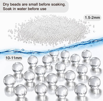 140,000 Clear Water Gel Beads for Vases, Transparent Vase Filler, Christmas Decoration, Wedding Centerpiece, Floating Candles, Floral Decoration