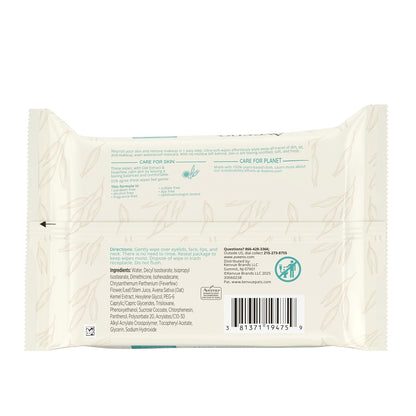 Calm + Restore Unscented Makeup Remover Wipes, Alcohol-Free, 25 Ct